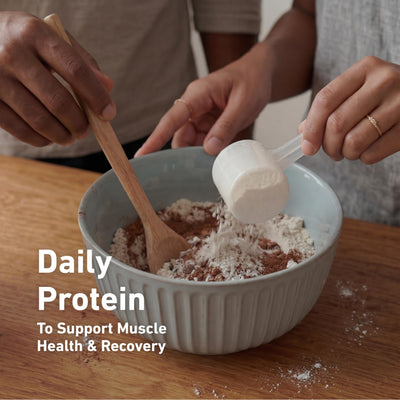 Isopure mixed into pancake batter illustrating baking protein boost