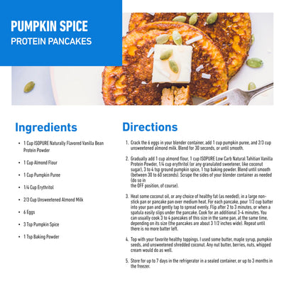 Isopure protein pancakes plated to show baking versatility and nutrition