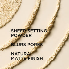 IT Cosmetics powder applied with brush on model demonstrating pore-blurring effect and easy use
