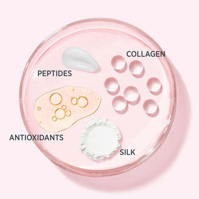 IT Cosmetics powder jar beside brush for scale and easy application benefit