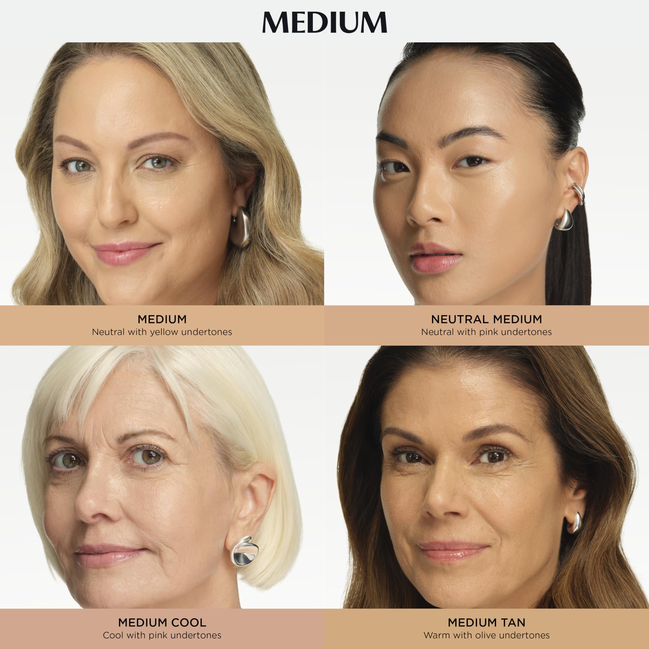 IT Cosmetics rostro con CC+ Medium Tan mostrando tono natural y protección SPF