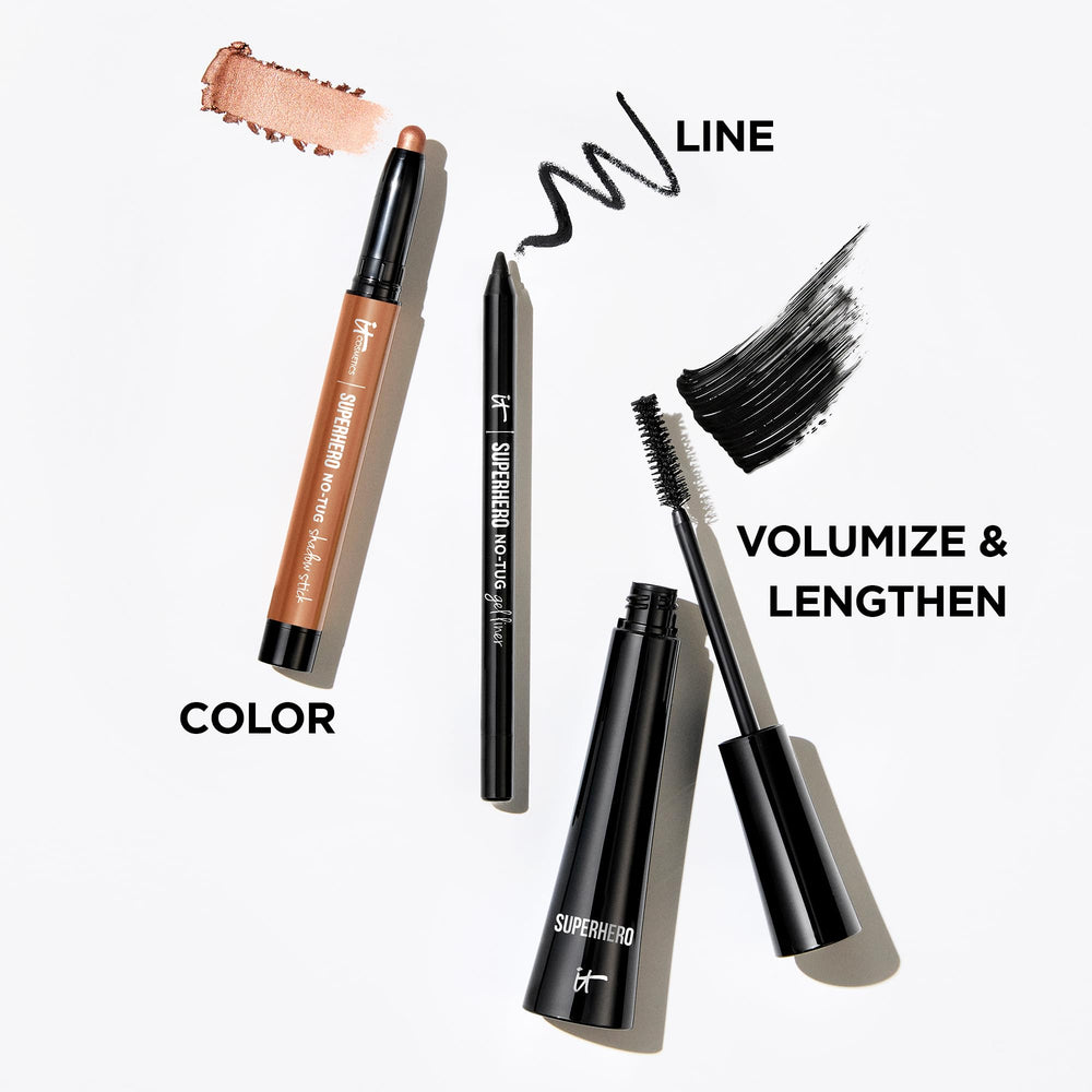 IT Cosmetics etiqueta con ingredientes clave como colágeno y biotina