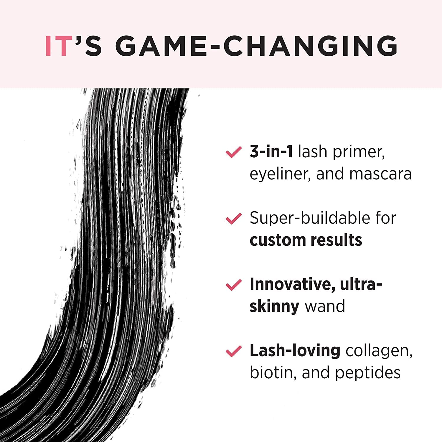 IT Cosmetics textura en el pincel, sin grumos y alargamiento