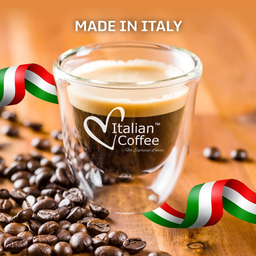 ITALIAN COFFEE FOR ESPRESSO LOVERS disposición de las 100 cápsulas mostrando almacenamiento práctico