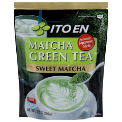 ITO EN envase frontal del polvo de matcha muestra diseño y cantidad