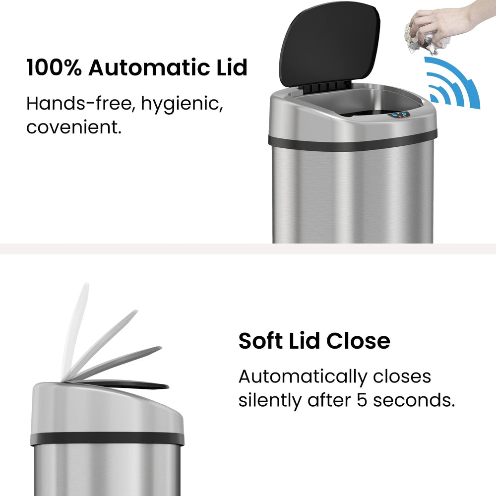iTouchless sensor detail showing infrared beam for hands-free sanitation benefit