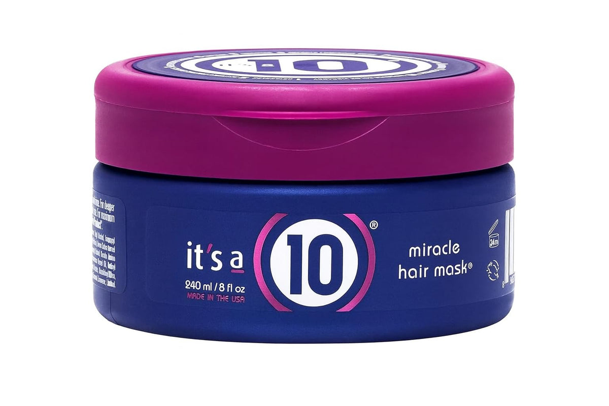 It's a 10 frente del envase 8 Oz mostrando diseño y ventaja hidratante