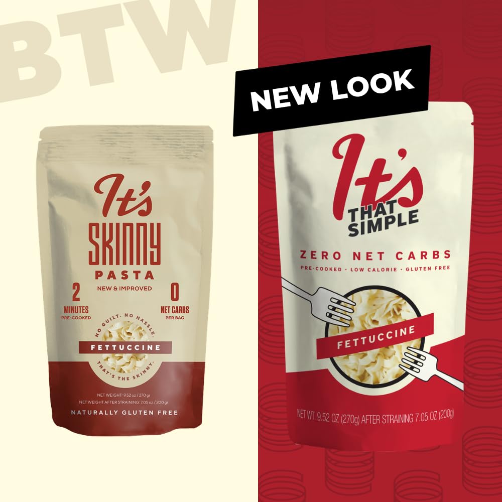 It's Skinny textura de fideos shirataki cerca para ver consistencia