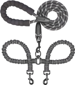 iYoShop correa doble frontal mostrando longitud y color negro, ideal para paseos cómodos