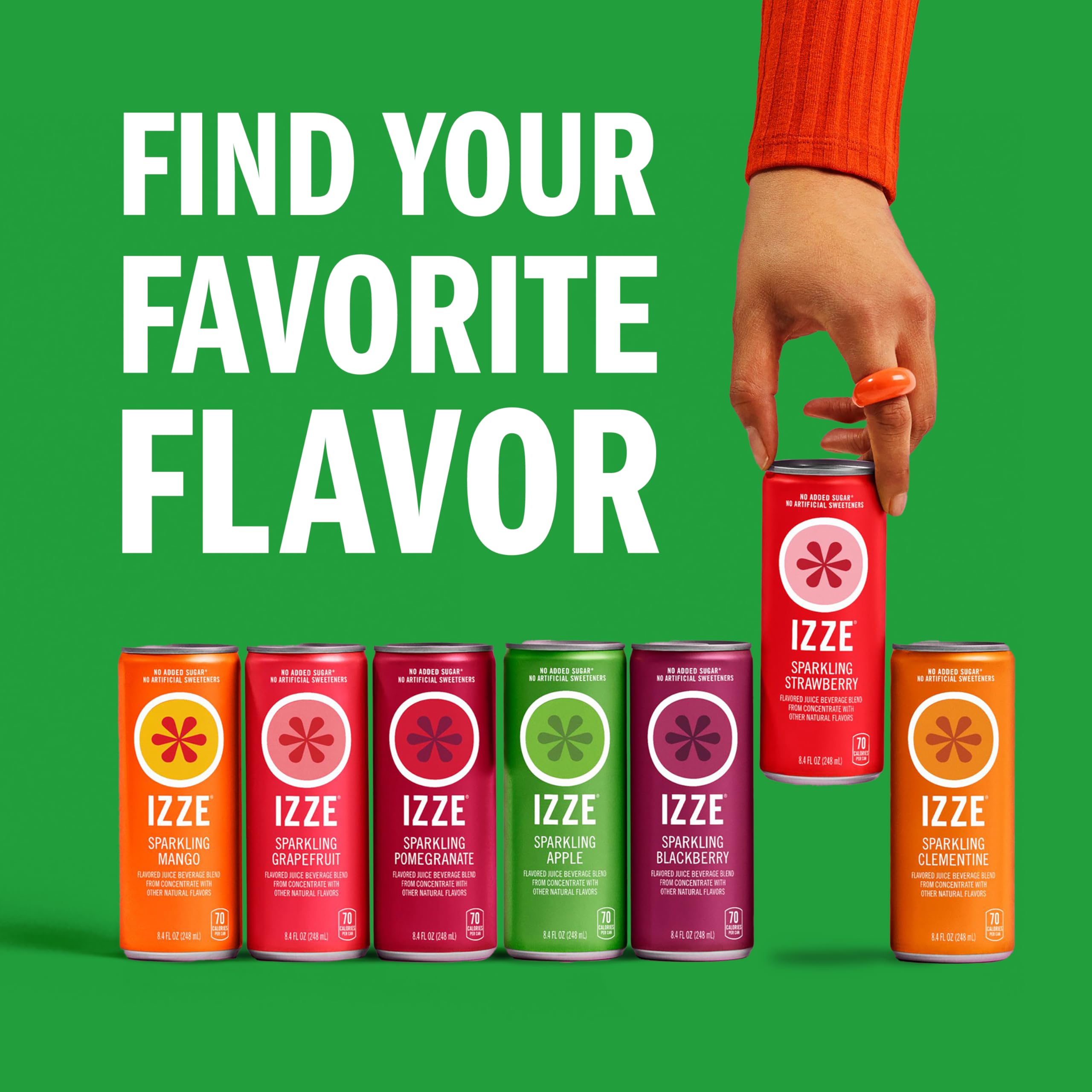 IZZE apple cans opened on table ready to serve for parties and guests