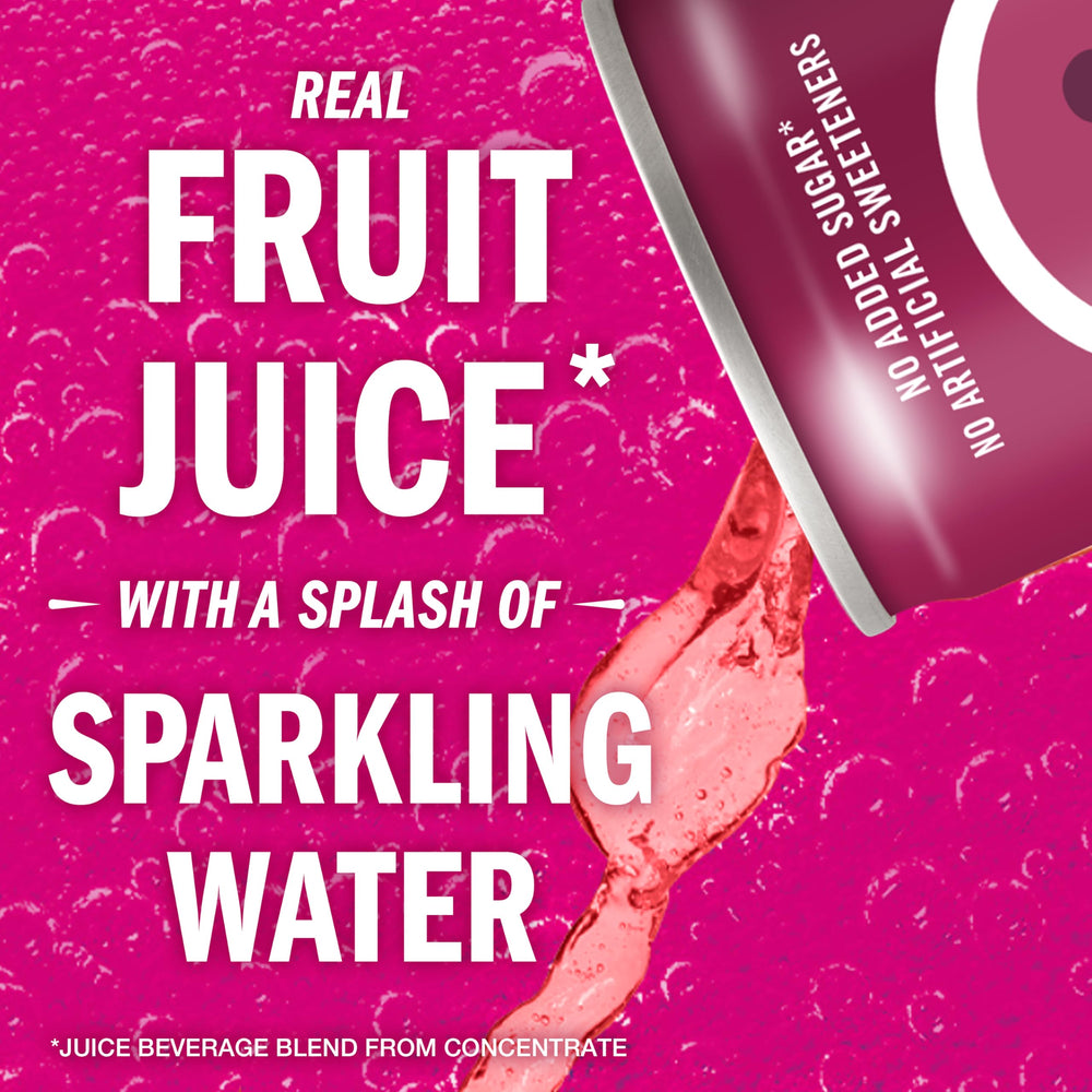 IZZE blackberry open can top view illustrating carbonation and easy pour