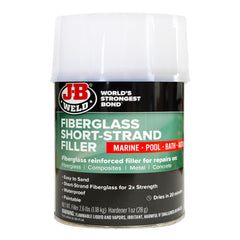 J-B Weld envase frontal mostrando marca y capacidad, resistente y listo para usar