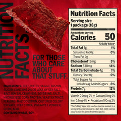 Jack Link's detalle de textura de jerky, carne ahumada y tierna visible