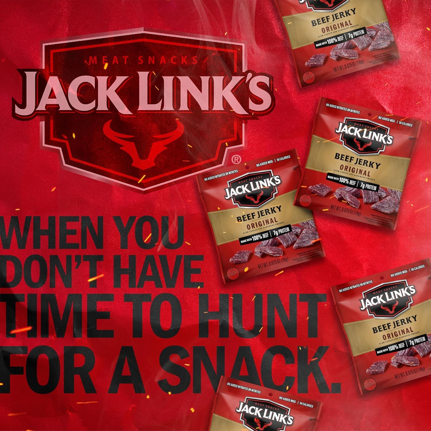 Jack Link's etiqueta con información nutricional, transparencia y proteína