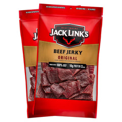 Jack Link's frente del paquete mostrando diseño y tamaño práctico