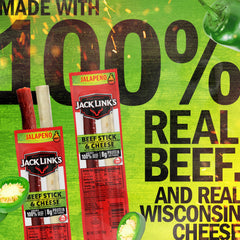 Jack Link's palito de queso de Wisconsin en primer plano para contraste cremoso