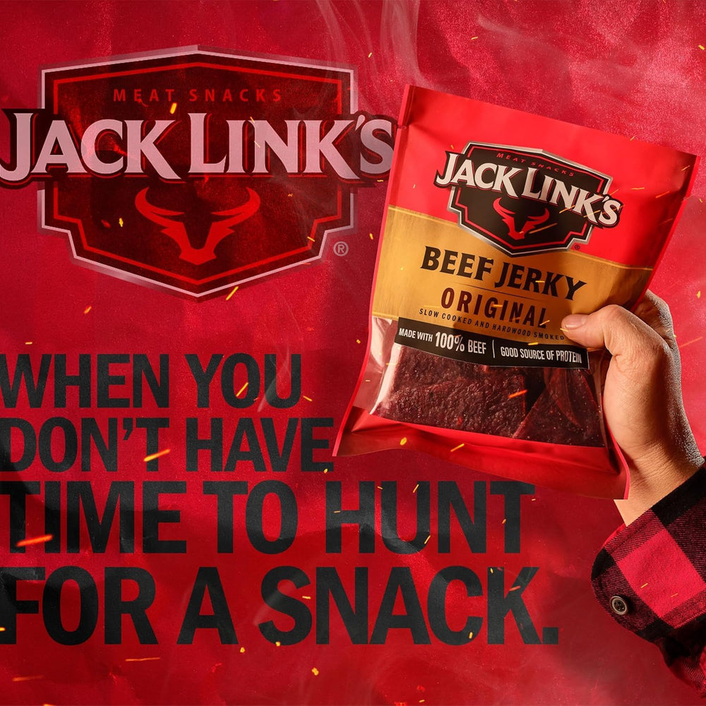 Jack Link's etiqueta con información nutricional visible y clara