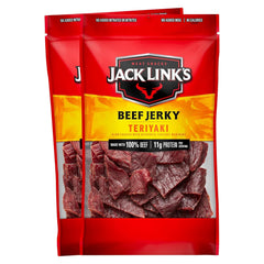 Jack Link's empaque frontal mostrando dos bolsas resellables, conveniencia inmediata