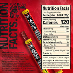 Jack Link's close-up of individual teriyaki stick showing texture and portability