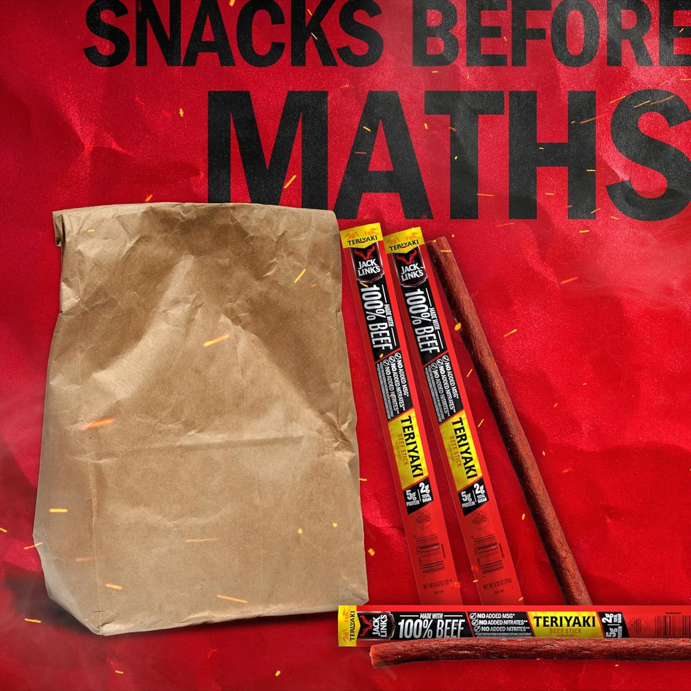 Jack Link's teriyaki sticks on a trail snack break showing outdoor fuel