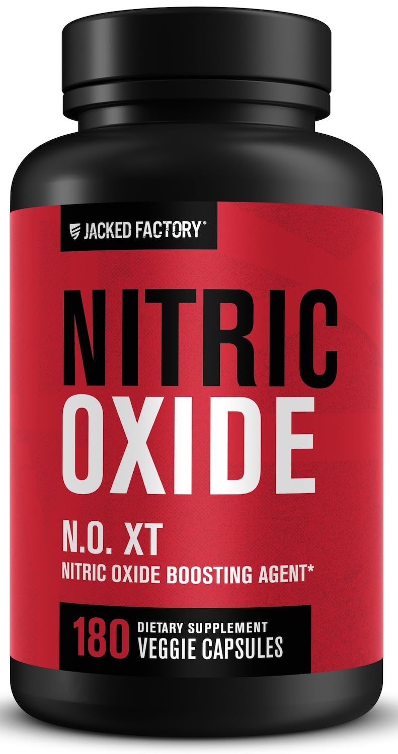 Jacked Factory frasco frontal mostrando etiqueta clara y beneficio de bombeo