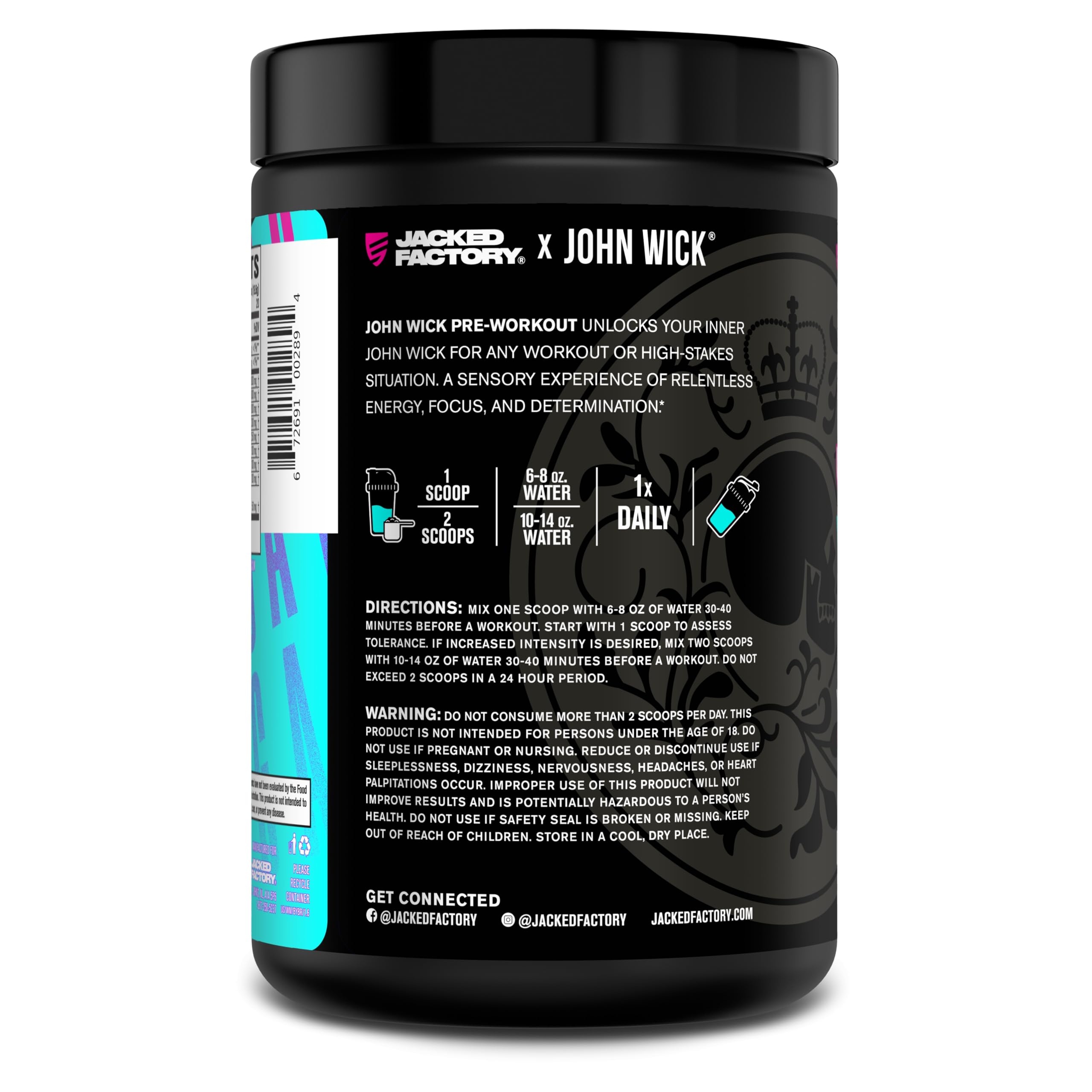 Jacked Factory atleta en gimnasio usando Wick Mode para mayor enfoque