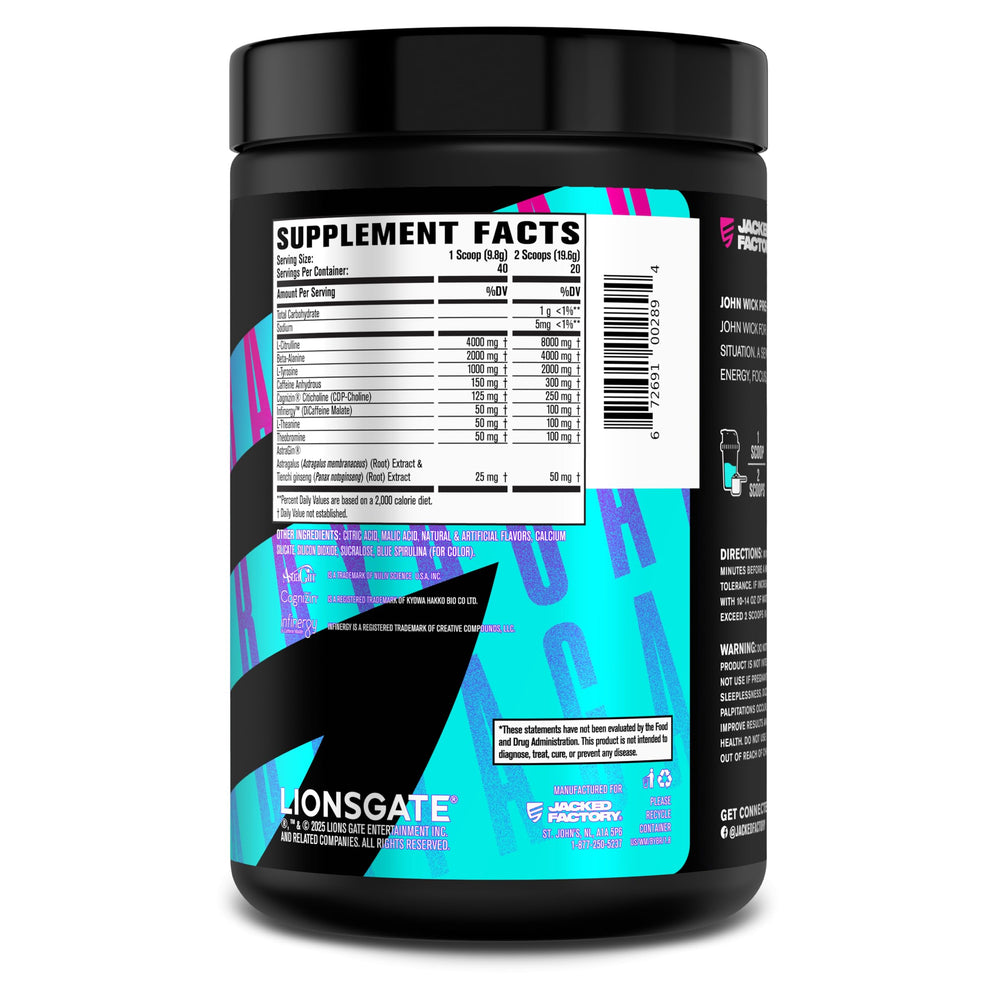 Jacked Factory estilo de vida: entrenamiento intenso con sabor Blue Razz
