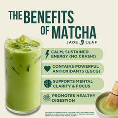 Jade Leaf Matcha primer plano del polvo fino que facilita mezclas uniformes