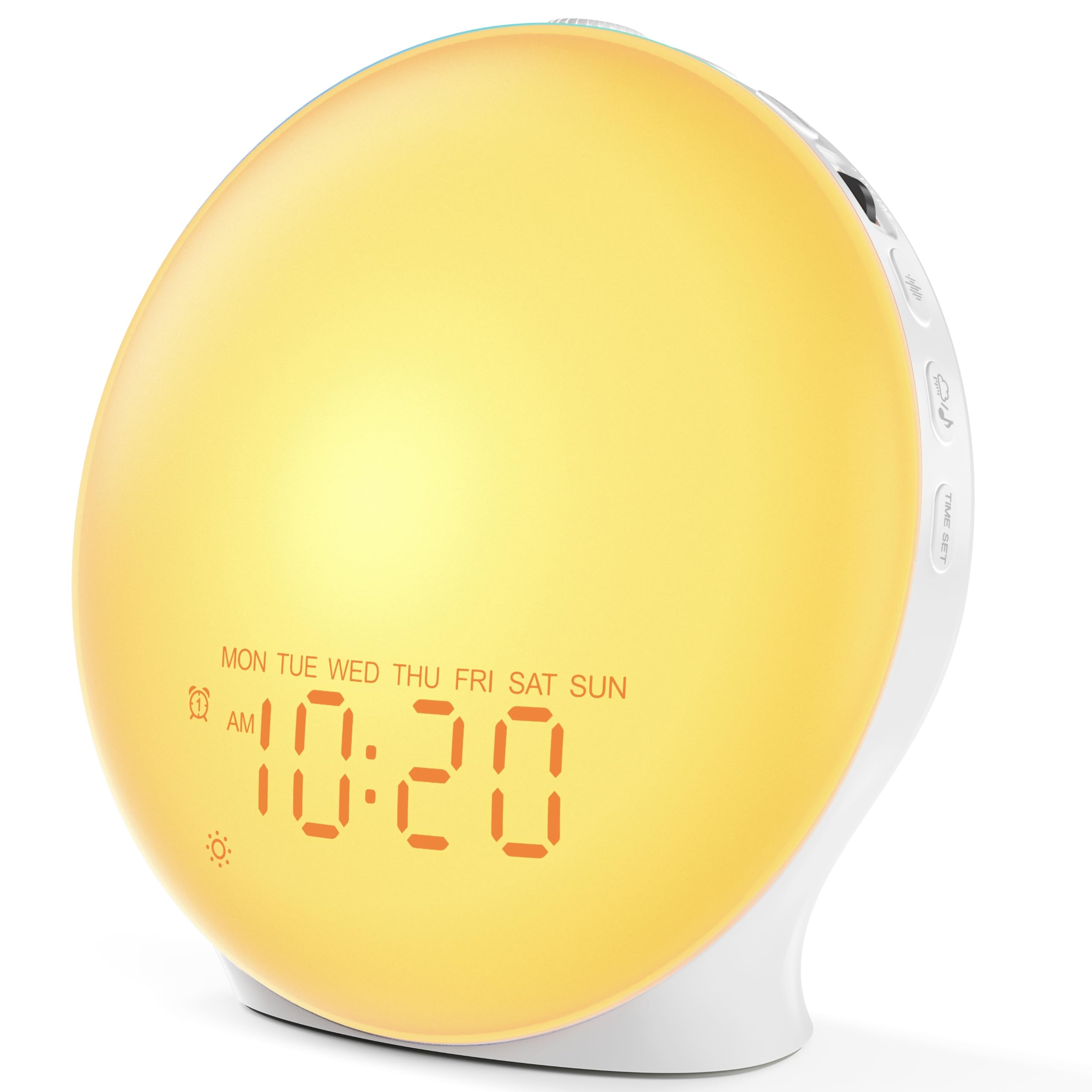 JALL front view clock showing dimmable display and compact design benefit
