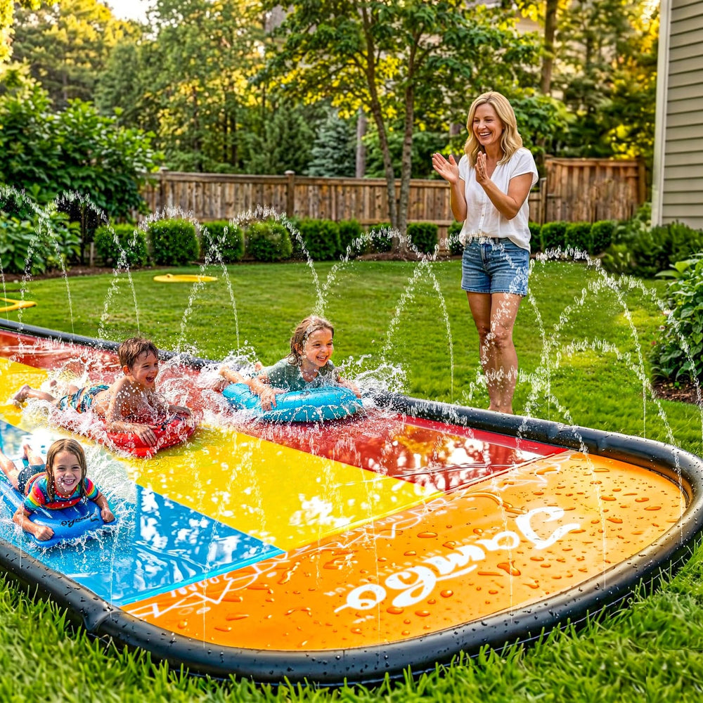 JAMBO rolled slide for compact storage, simple off-season packing