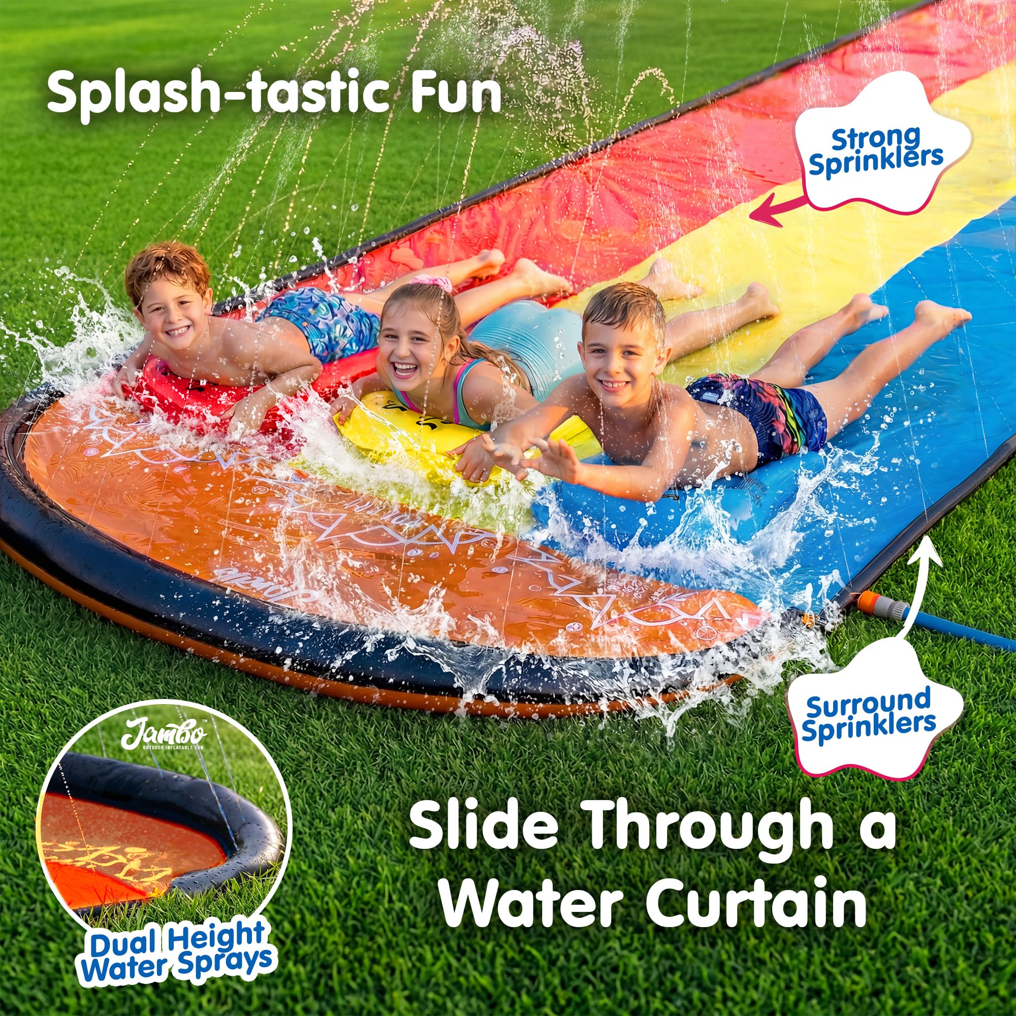 JAMBO three bodyboards displayed, enhancing speed and rider control
