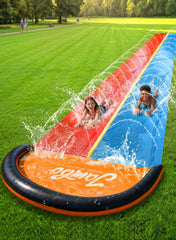 JAMBO vista frontal del tobogán inflable mostrando el diseño y entrada segura