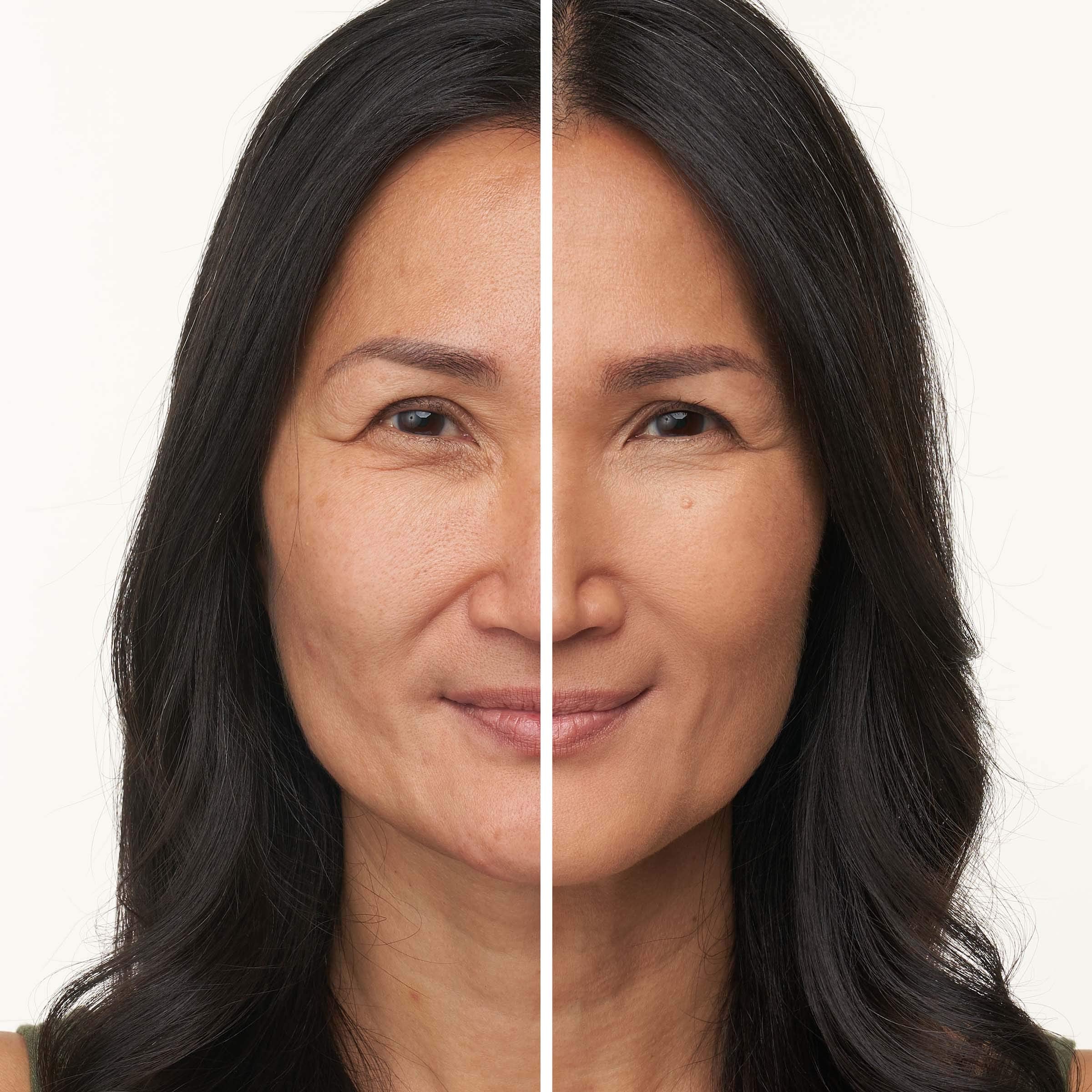 jane iredale aplicación con brocha mostrando cobertura modulable y acabado mate