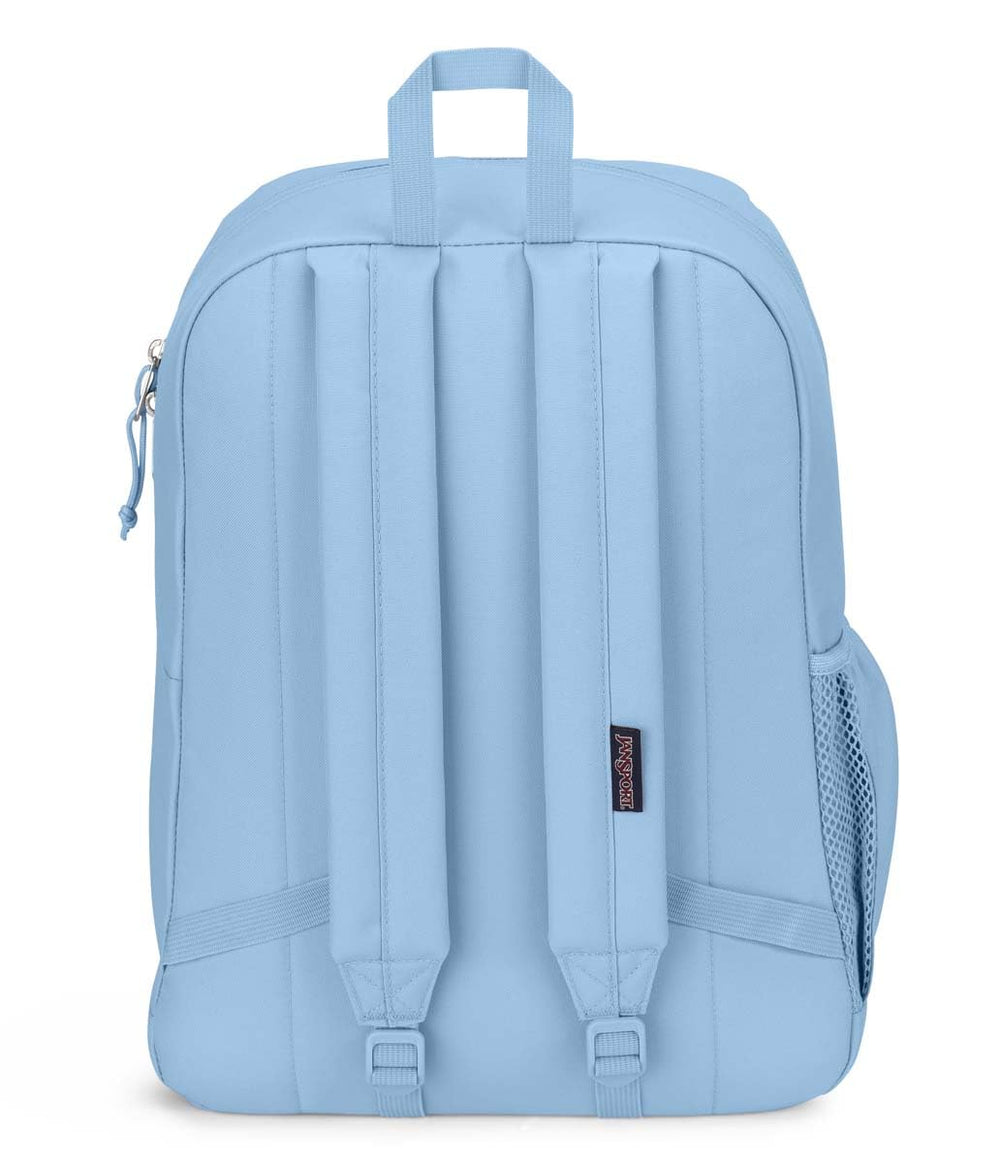 JanSport Cross Town Plus open main compartment showing roomy interior and front organizer for tidy packing