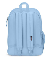 JanSport Cross Town Plus open main compartment showing roomy interior and front organizer for tidy packing