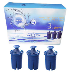 JAOAJO vista frontal del pack de 3 filtros, reemplazo compatible y ahorro