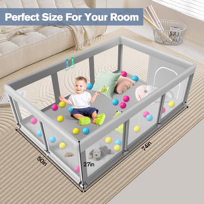 Jaobeem playpen in living room lifestyle scene for hands-free parenting