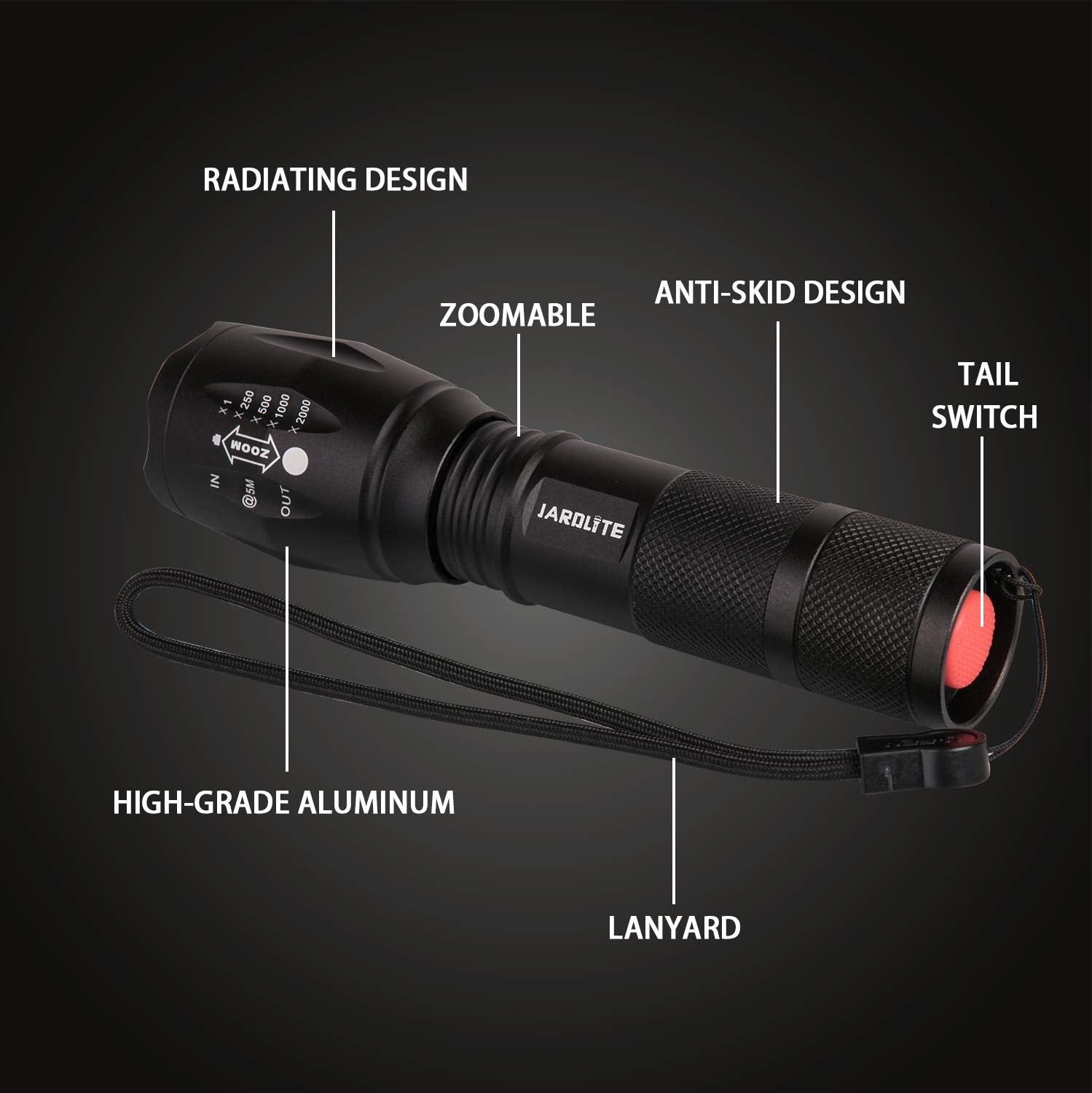 JARDLITE zoom ajustable en foco para ver largo alcance de forma precisa