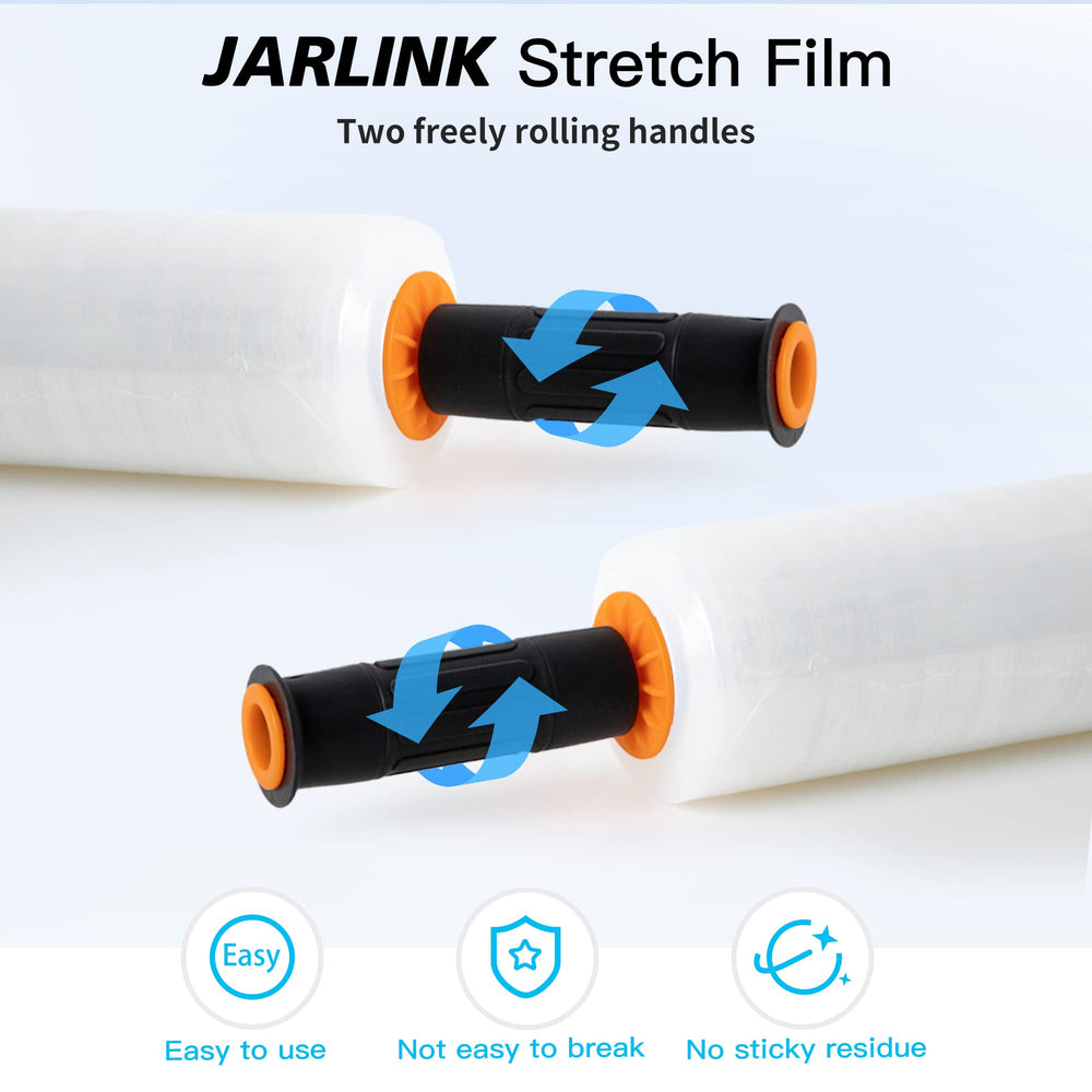 JARLINK rollo junto a un palet para comparar tamaño y cobertura eficiente