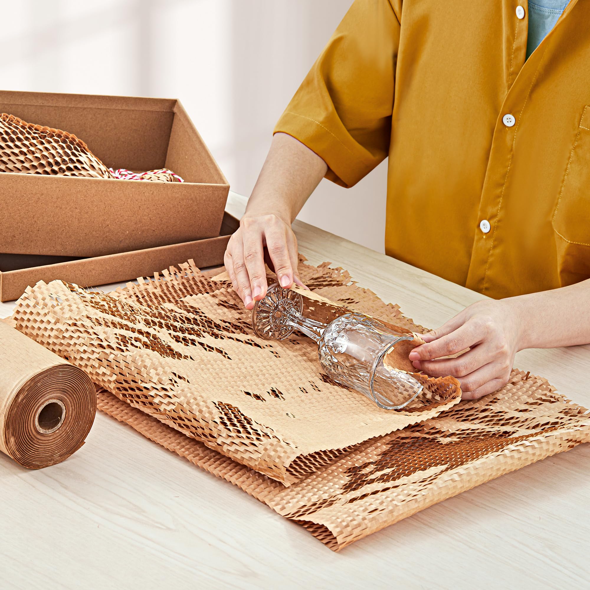 JARLINK textura kraft en primer plano que destaca resistencia y tacto natural