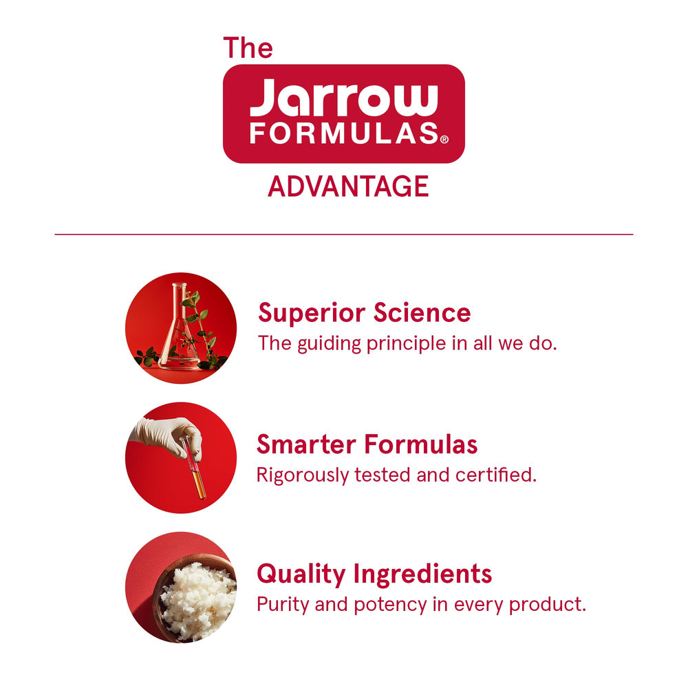 Jarrow Formulas BoneUp non-GMO and gluten-free badges emphasizing clean formulation benefit