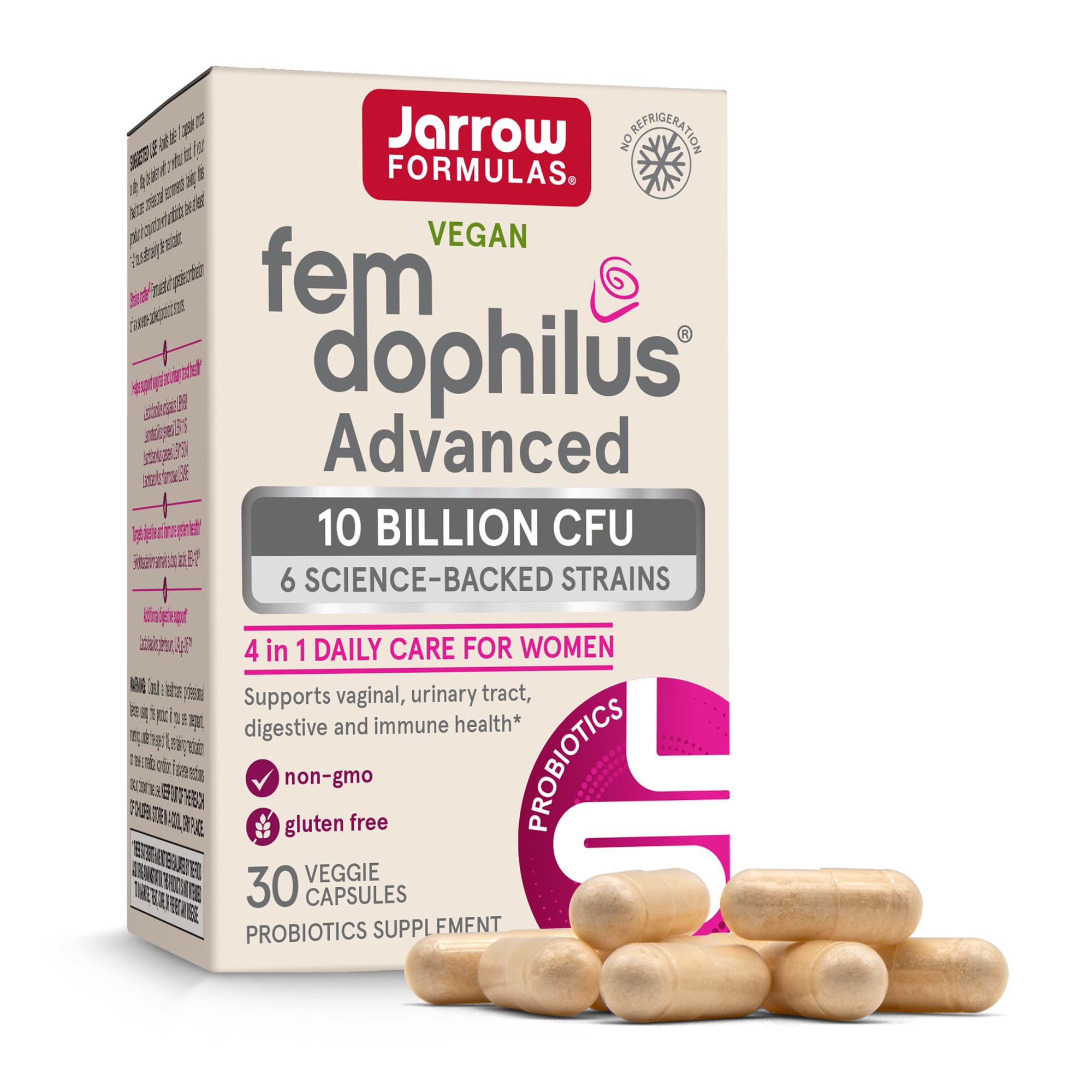 Jarrow Formulas frente del envase mostrando etiqueta clara y beneficios