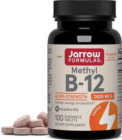 Jarrow Formulas envase frontal mostrando 2500 mcg y 100 tabletas, conveniente