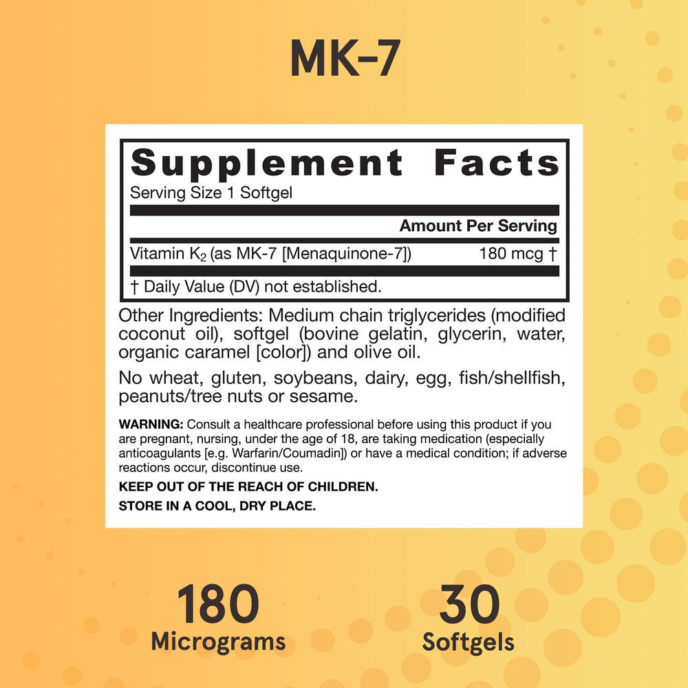 Jarrow Formulas etiqueta nutricional con información de 180 mcg