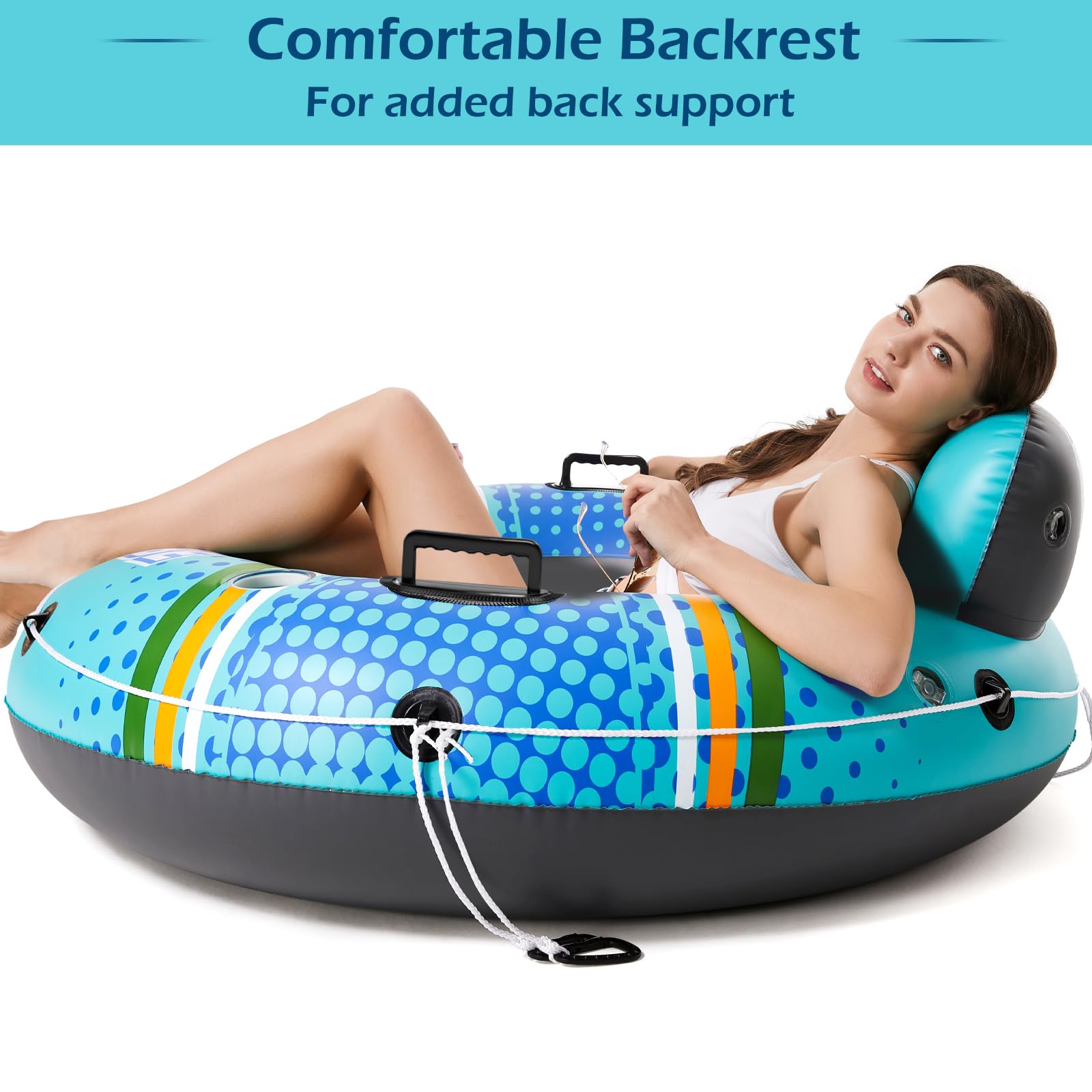 Jasonwell respaldo ergonómico que ofrece soporte lumbar durante la flotación