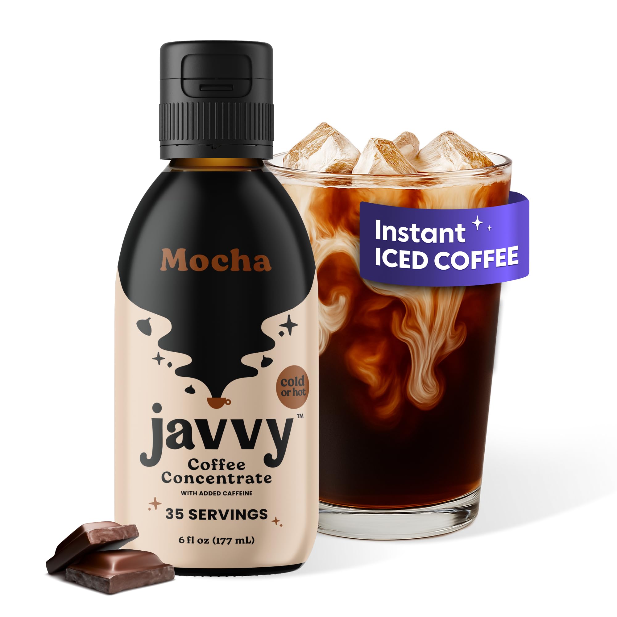 Javvy frente del empaque mocha mostrando diseño y etiqueta clara