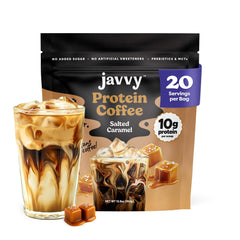 Javvy frente del envase muestra empaque y conveniencia