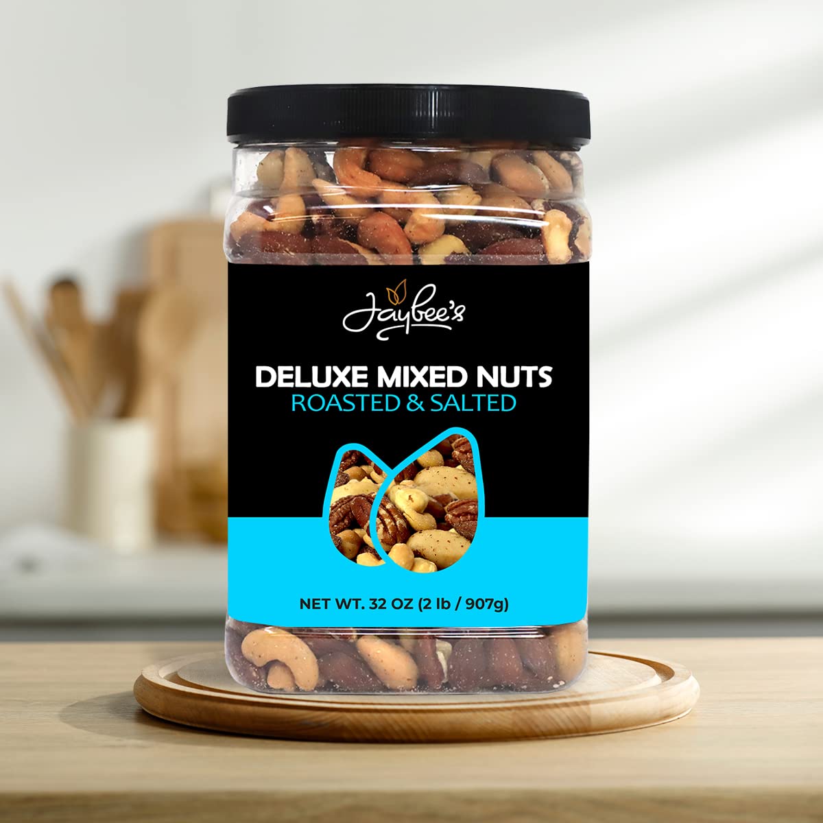 Jaybee's nueces en bol listas para picar y aportar energía