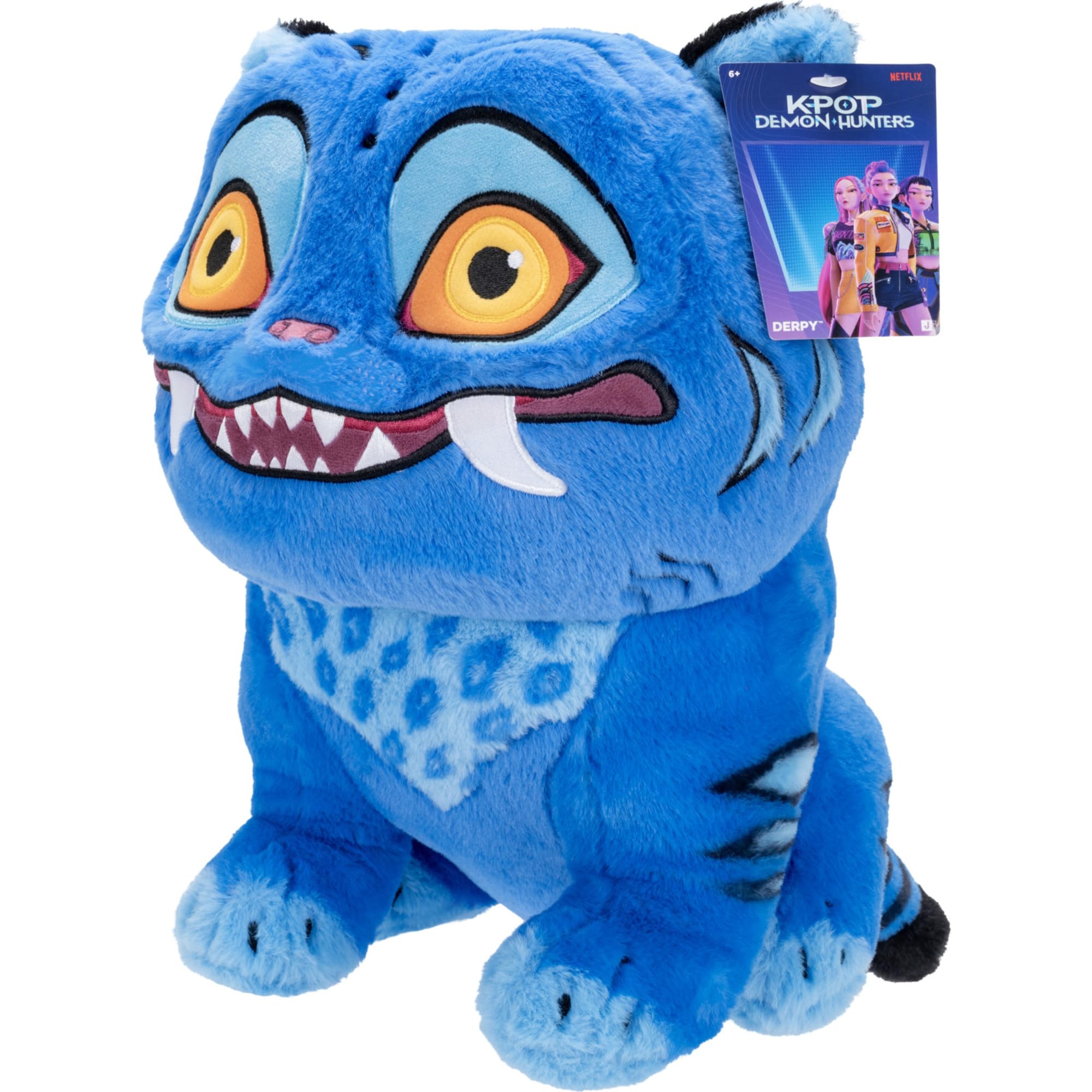 Jazwares Derpy Tiger etiqueta oficial que confirma autenticidad del producto