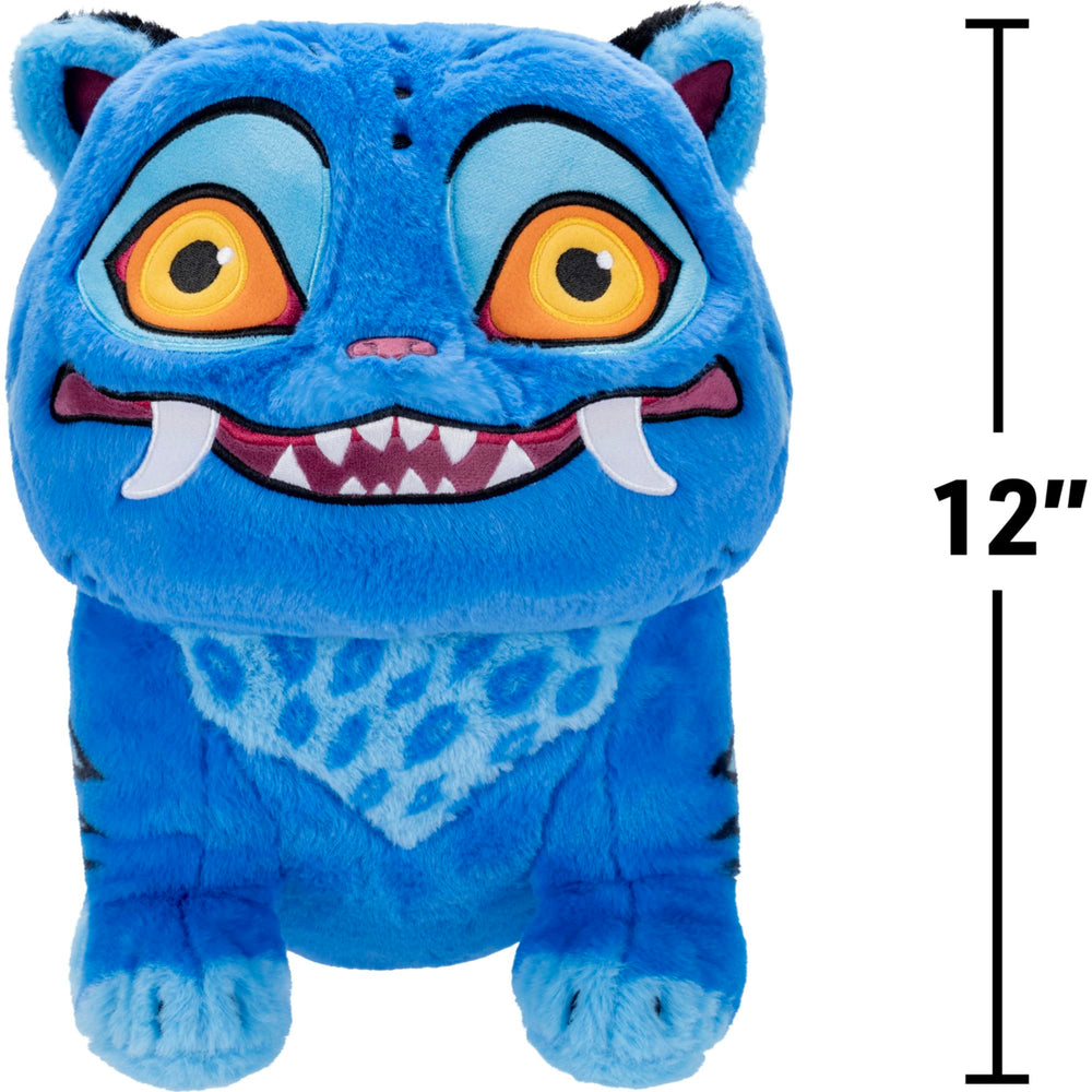 Jazwares Derpy Tiger comparado con objeto para visualizar tamaño práctico